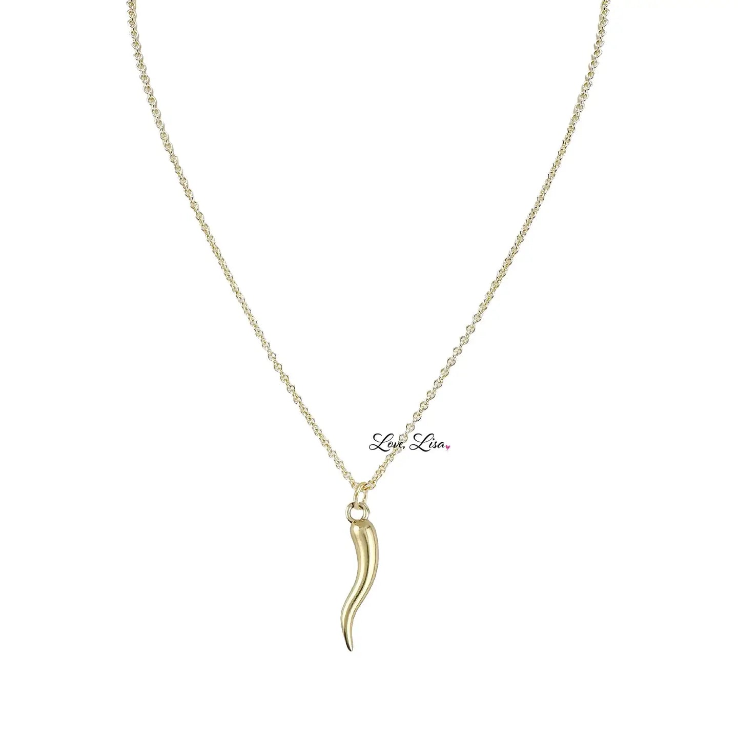 Italian horn necklace